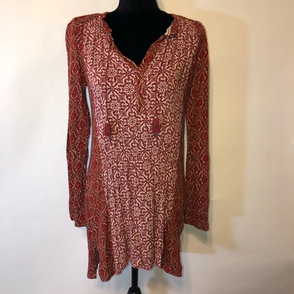 Anthropologie Akemi & Kin Tunic Orange Red Top - Picture 5 of 7